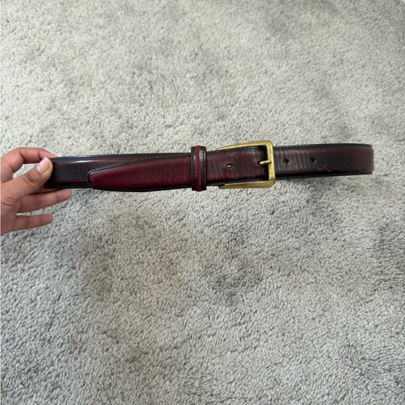COACH REDDISH BROWN LEATHER BELT GOLD BUCKLE - Picture 1 of 4